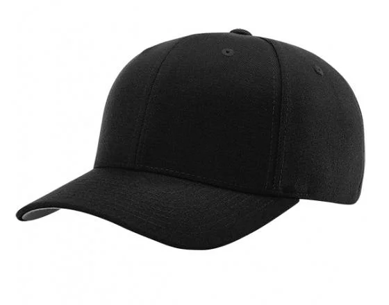 Bucket Hat-Richardson Wool Blend R-Flex Fitted Hat-Black