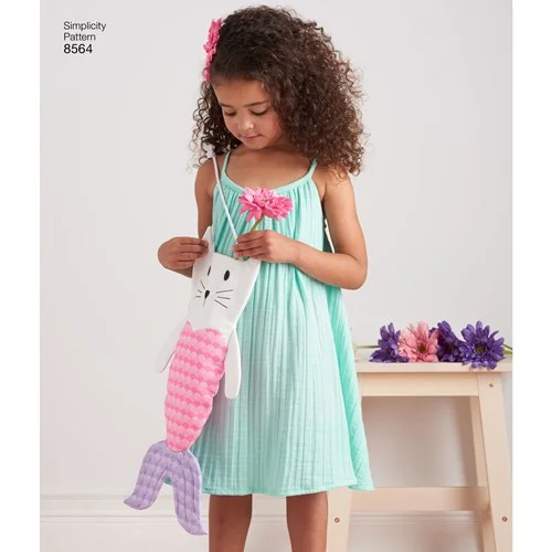 Cozy Shorts-Simplicity Child Dress, Top and Shorts S8564