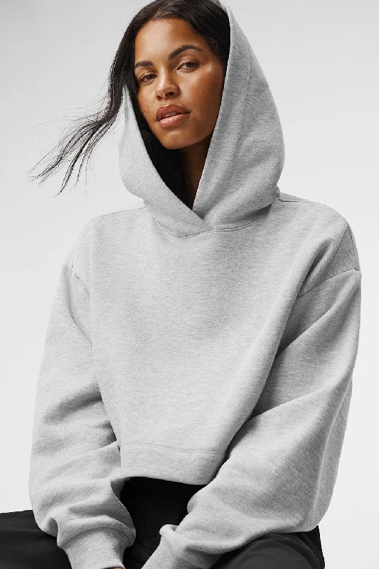 Pullover Hoodie-Bae Hoodie - Athletic Heather Grey