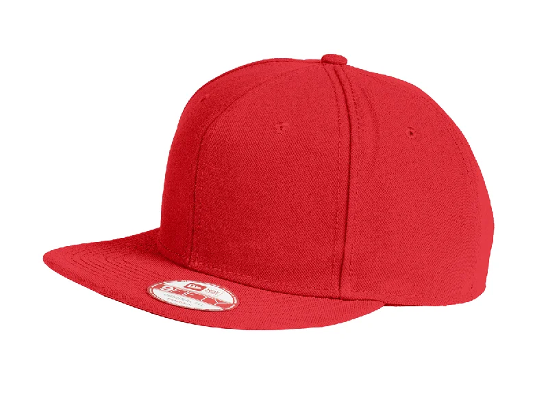 Stylish Hat-New Era Original Fit Flat Bill Snapback Cap-Scarlet