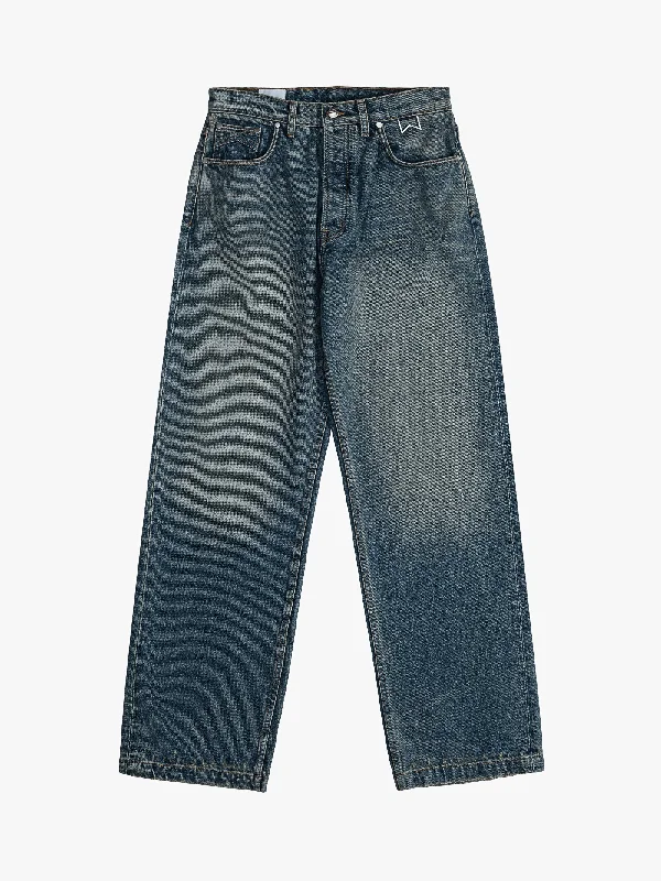 Workwear Pants-WIDE LEG DENIM