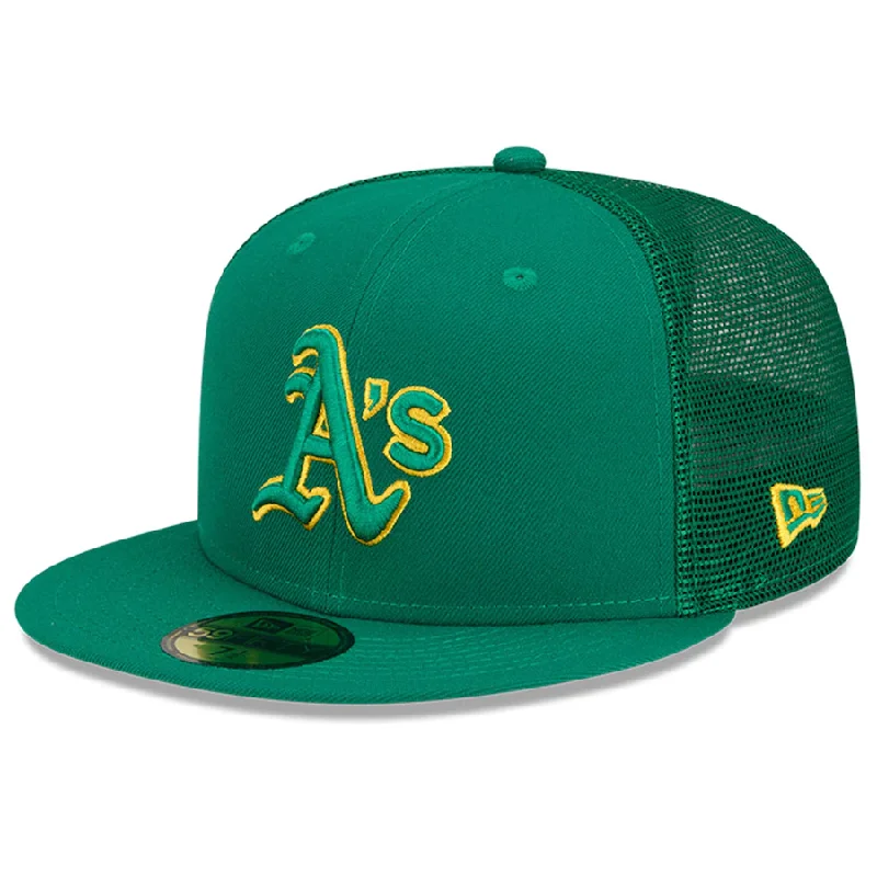 Custom Logo Hat-New Era  Oakland Athletics  2022 Batting Practice 59FIFTY Fitted Hat - Green