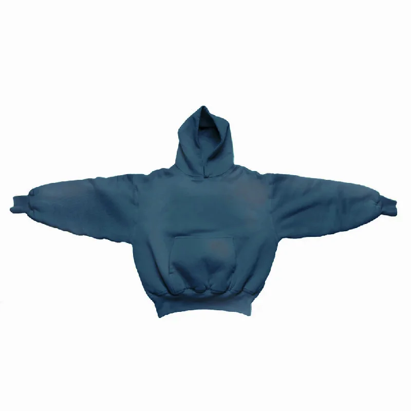 Relaxed Fit Hoodie-1800 GSM 'Washed Indigo' Hoodie with CRDLCK™