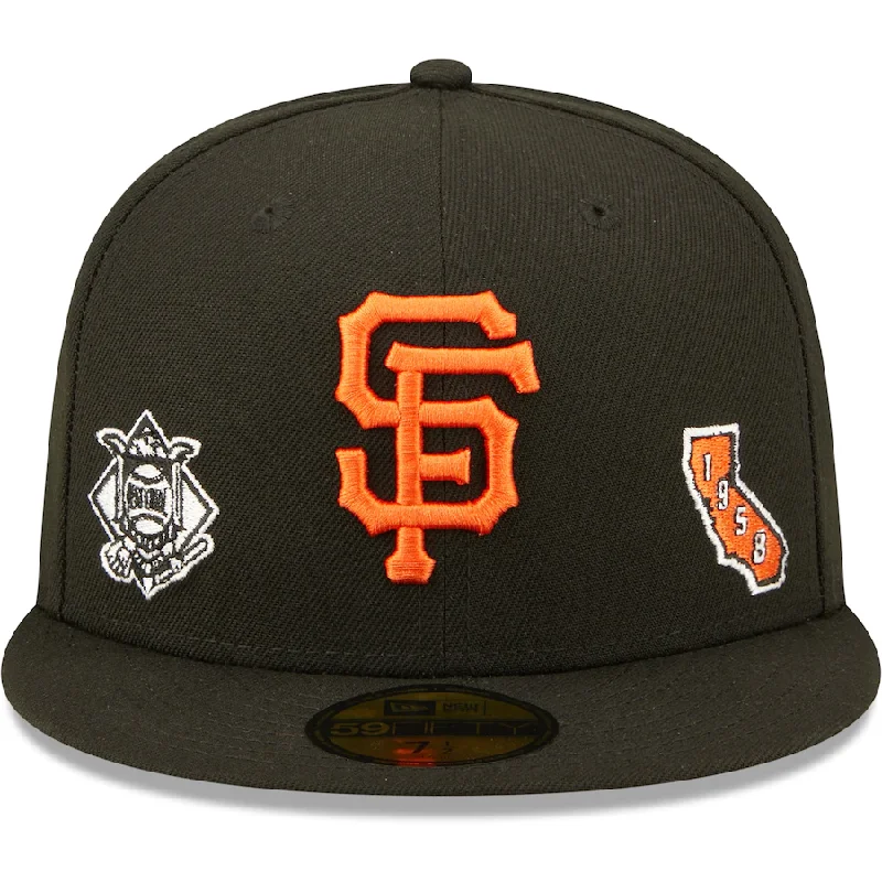 Sports Fan Hat-New Era San Francisco Giants Identity 59FIFTY Fitted Hat - Black