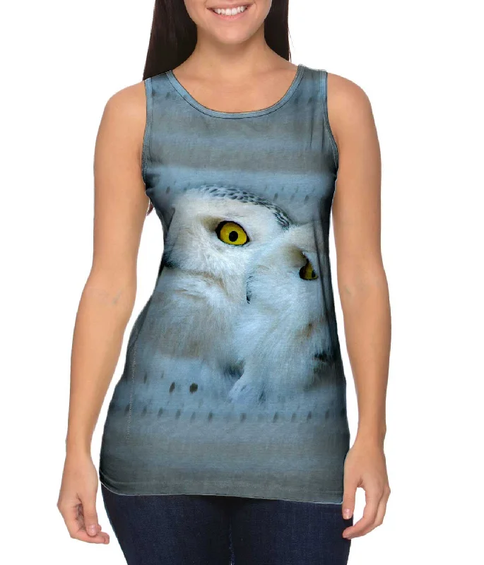 Slim Fit Tank-Snow Owls