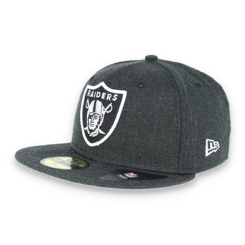 Padded Hat-Las Vegas Raiders New Era 59Fifty Fitted  Shield Logo -Black Heather