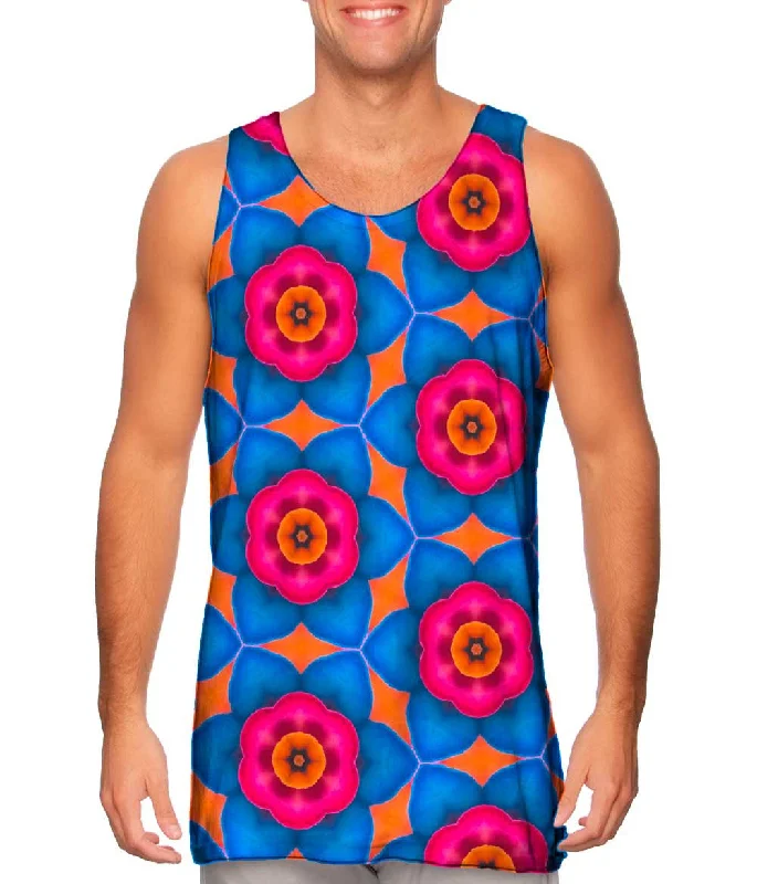 Tank Top-Smell The Blue Flowers Pattern