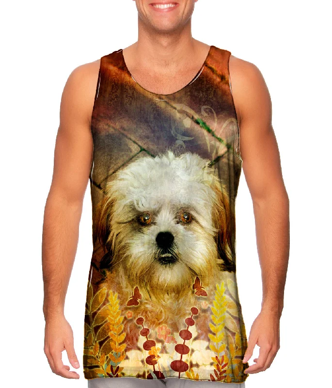 Adventure Tank-Shih Tzu Floral Puppy