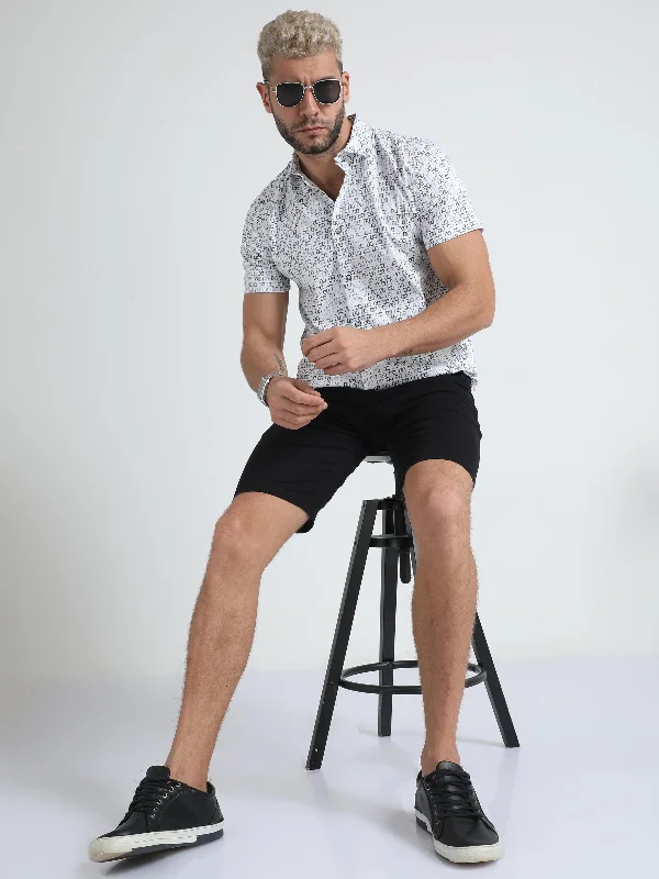 Athletic Shorts-Modern Twill Black Shorts