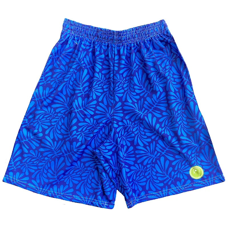 Sweat Shorts-Mens Tropical Lacrosse Shorts - Blues