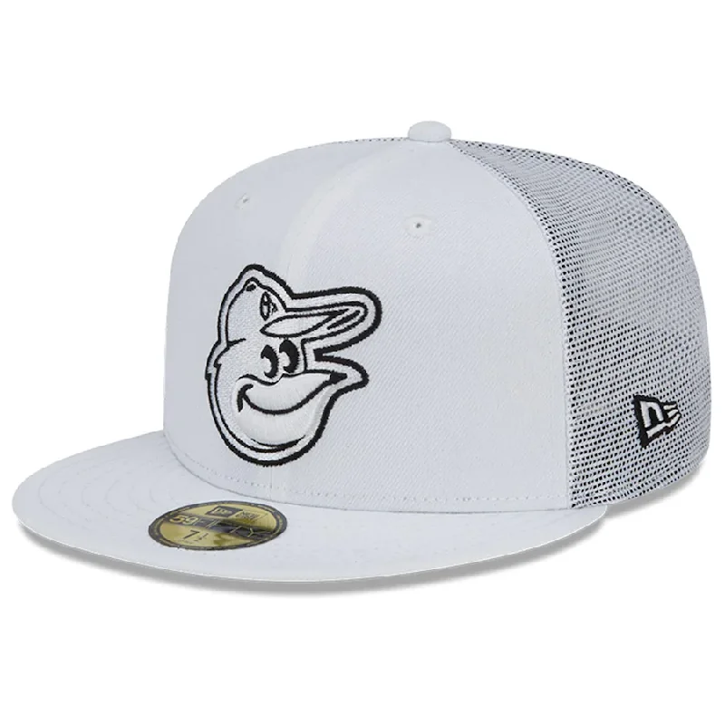 Trendy Hat-Baltimore Orioles New Era 2022 Batting Practice 59FIFTY Fitted Hat - White