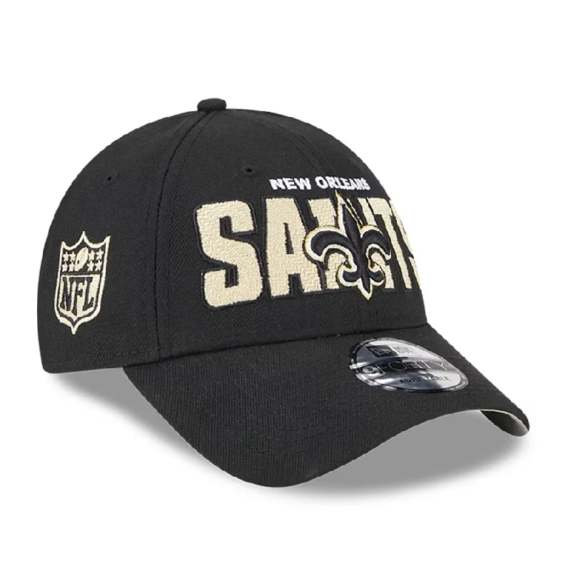 All-Weather Hat-New Era New Orleans Saints 2023 NFL Draft 9FORTY Adjustable Hat - Black