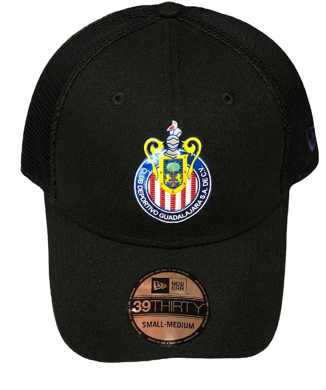 Visor Hat-NEW ERA CHIVAS 39THIRTY FLEX FIT HAT-BLACK