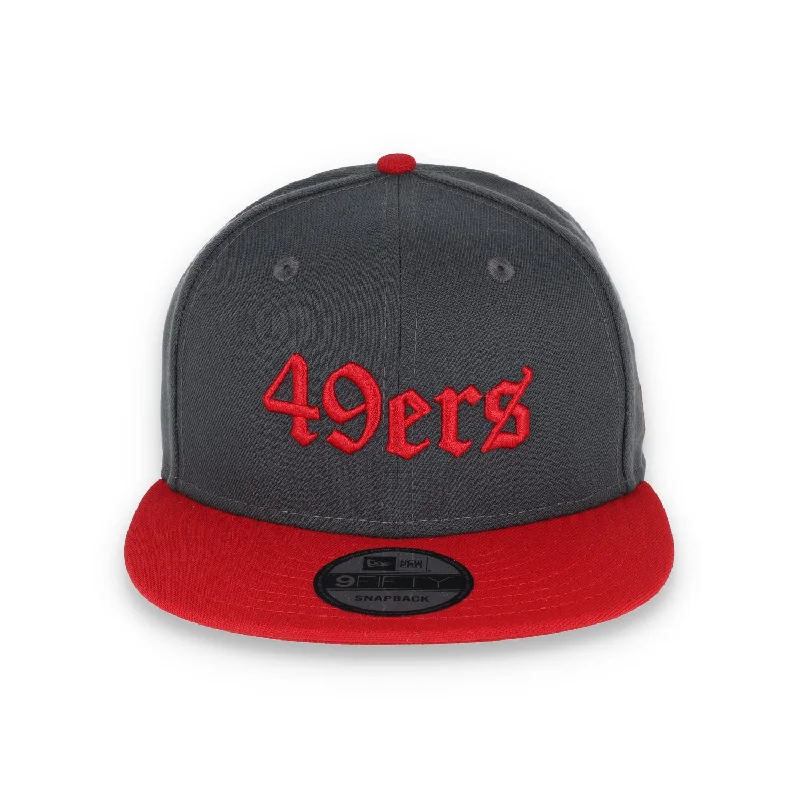 Active Lifestyle Hat-NEW ERA SAN FRANCISCO 49ERS GOTHIC SCRIPT NEW ERA 9FIFTY SNAPBACK-GREY/RED