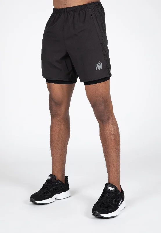 Workout Gear Shorts-Modesto 2-In-1 Shorts - Black