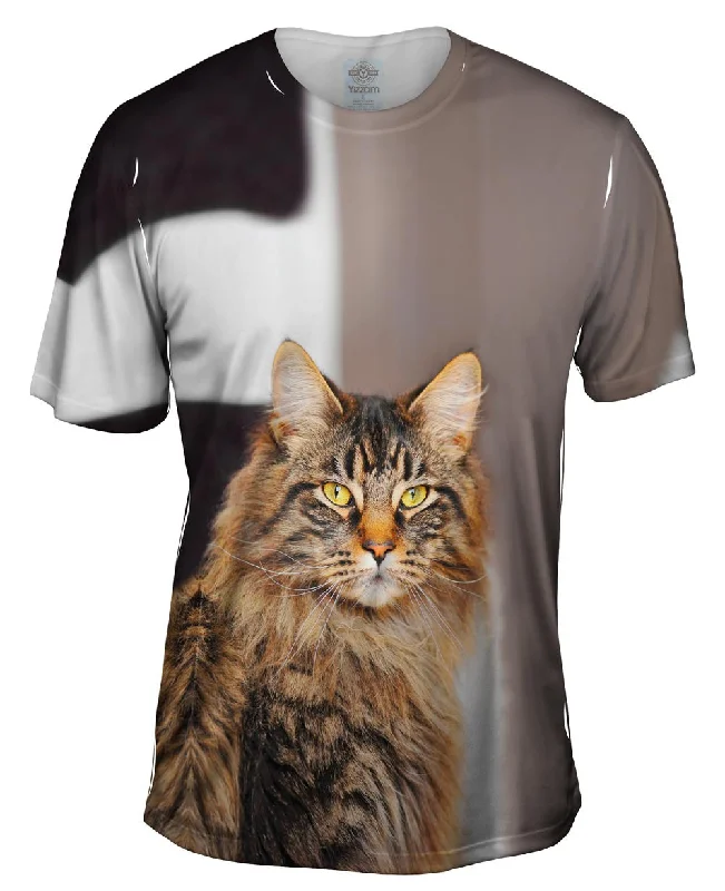 Funny Graphic T-Shirt-Fluffy Jaguar Cat