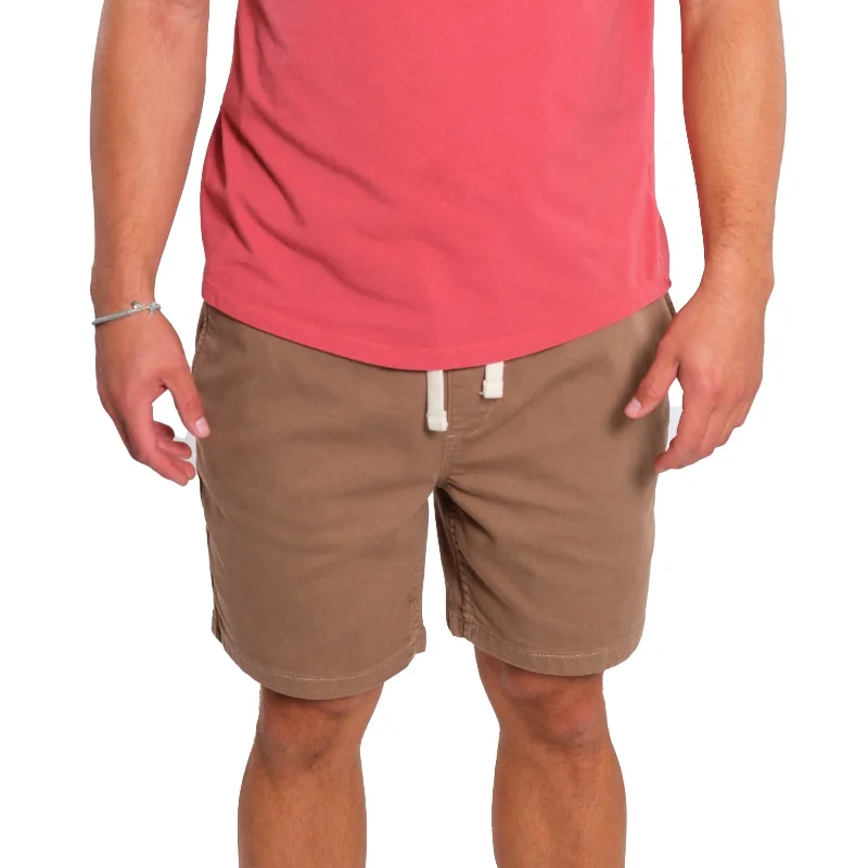 Soft Cotton Shorts-Everyday Comfort Shorts (Slim Fit) / Dark Khaki