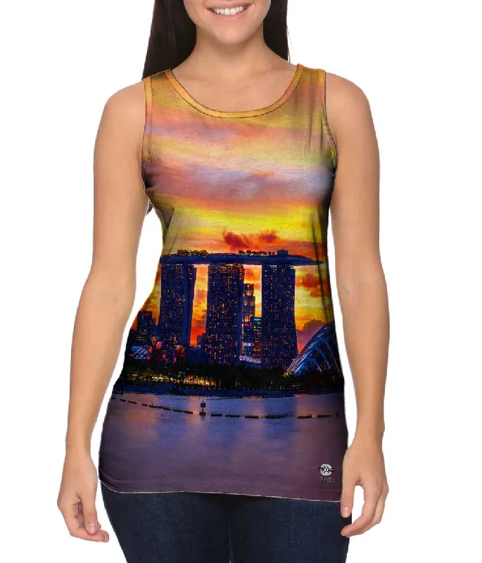 Slim Fit Tank-Singapore Glory