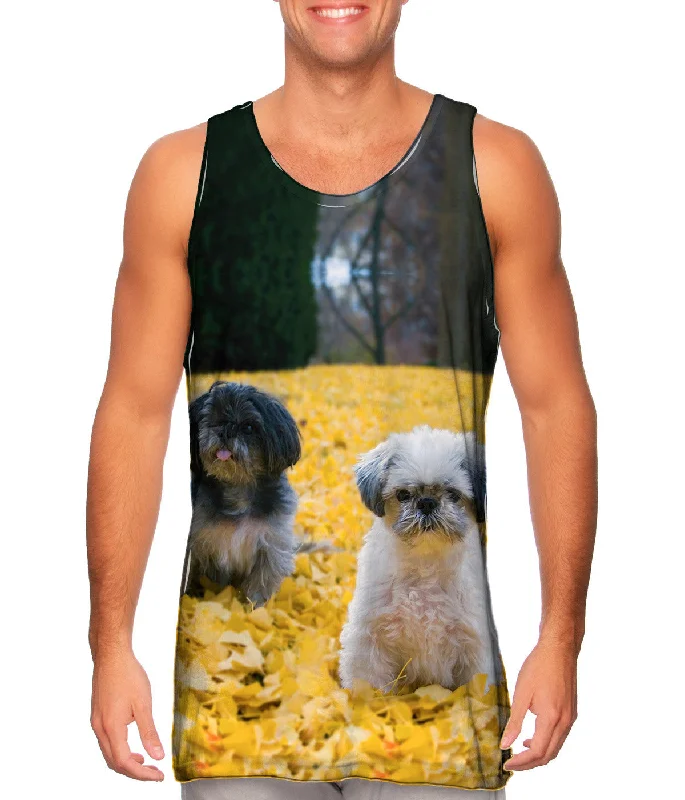 Tank Top-Shih Tzus In Fall