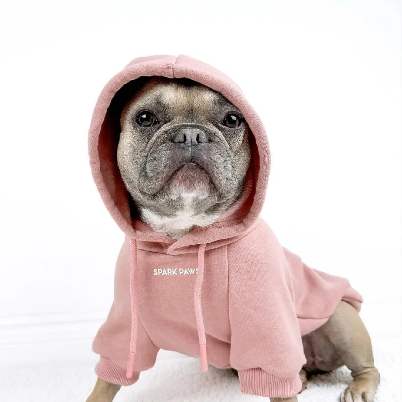 Travel Hoodie-Essential Dog Hoodie - Dusty Pink