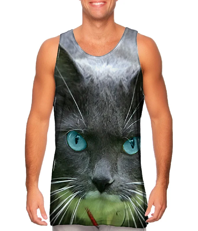 Muscle Tank-Smokey Cat