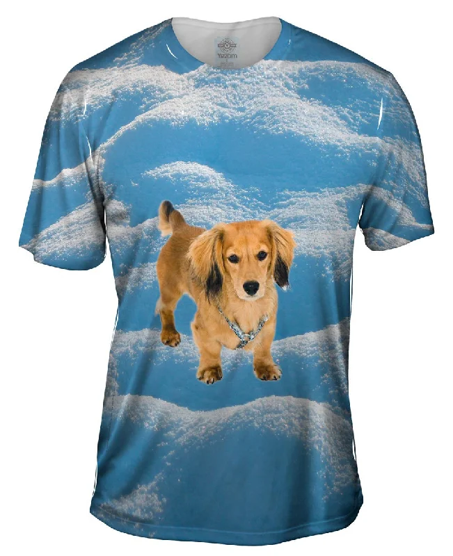 Text Design T-Shirt-Dachshund Snow Play