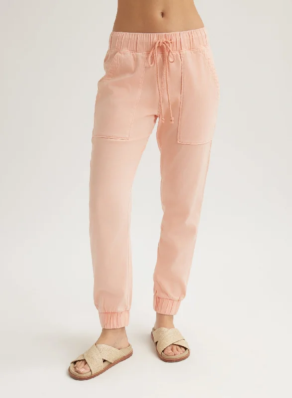 Utility Pants-Pocket Jogger - Peach Fizz