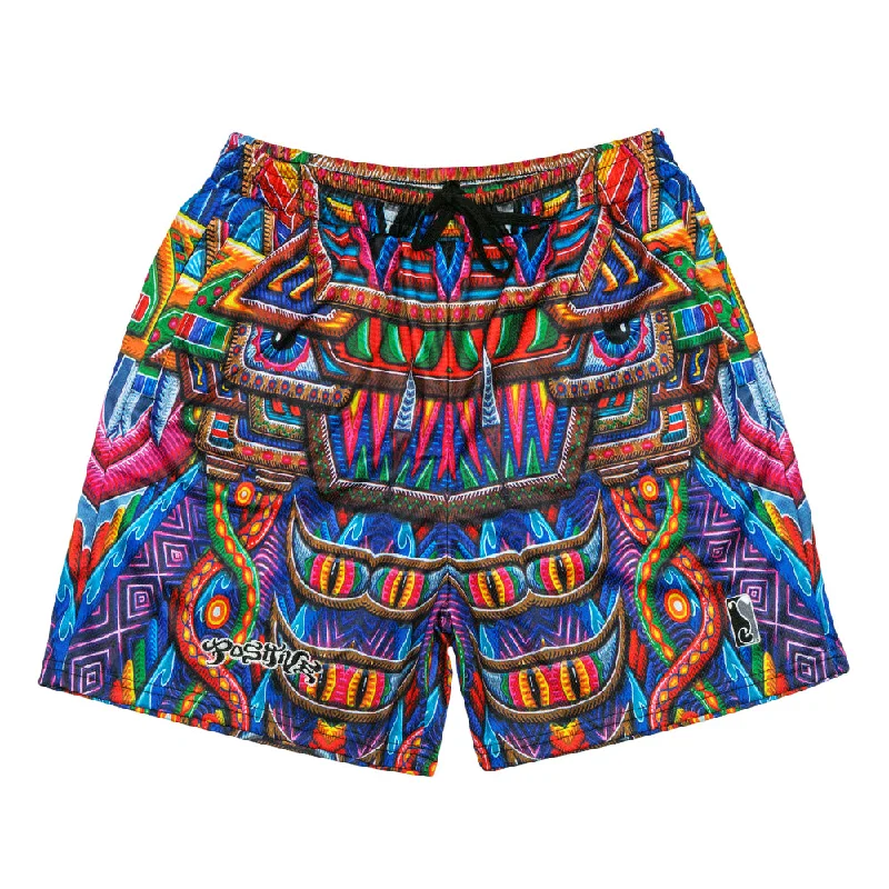 Fashion Shorts-Chris Dyer Freesponsable Rainbow Mesh Shorts