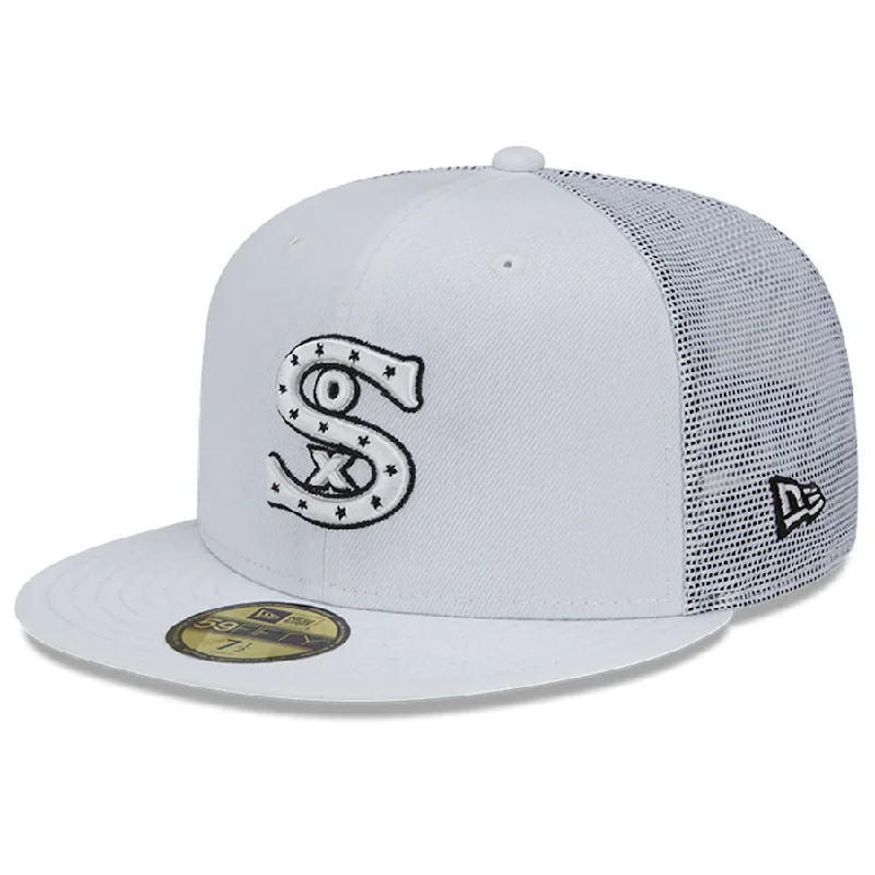 Wide Brim Hat-New Era Chicago White Sox 2022 Batting Practice 59FIFTY Fitted Hat -White