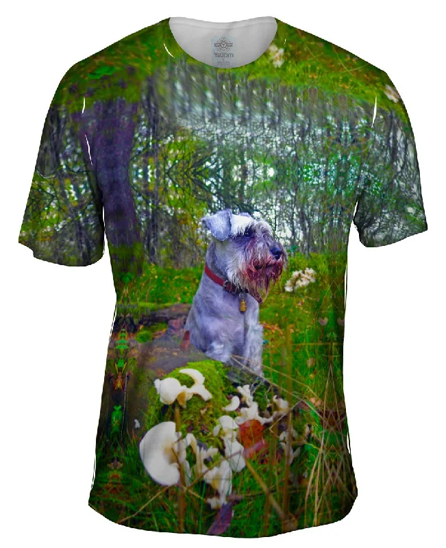 Printed T-Shirt-Garden Schnauzer