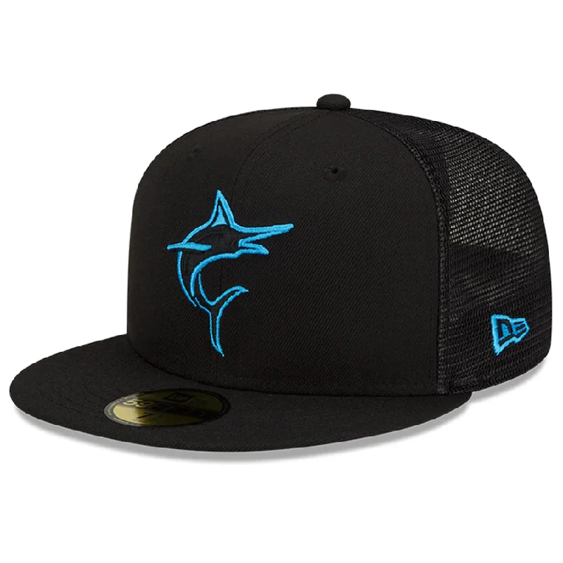 Elegant Hat-New Era Miami Marlins 2022 Batting Practice 59FIFTY Fitted Hat - Black