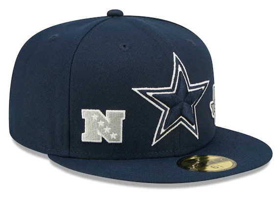 Trendy Snapback Hat-New Era Dallas Cowboys Identity 59FIFTY Fitted Hat - Navy