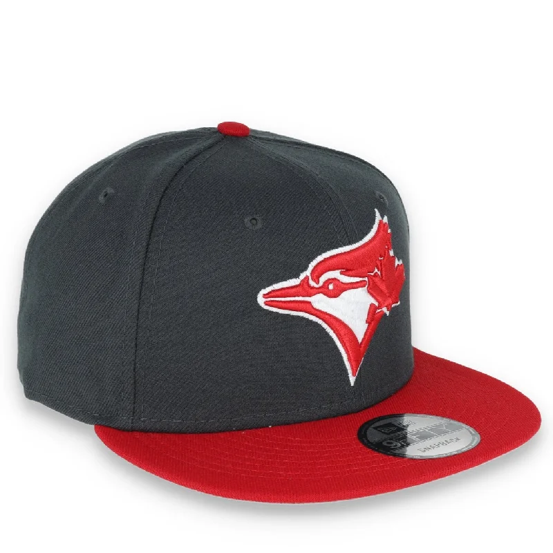 Cool Beanie Hat-New Era Toronto Blue Jays 2-Tone Color Pack 9FIFTY Snapback Hat-Grey/Scarlet