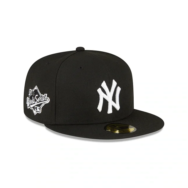 Statement Bucket Hat-NEW ERA NEW YORK YANKEES 1998 WORLD SERIES SIDE PATCH 59FIFTY -BLACK/WHITE