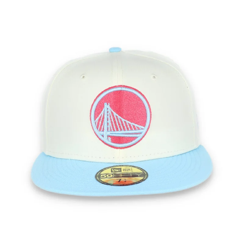 Sun Protection Hat-NEW ERA GOLDEN STATE WARRIORS COLOR PACK 2TONE 59FIFTY FITTED HAT-Chrome/Baby Blue