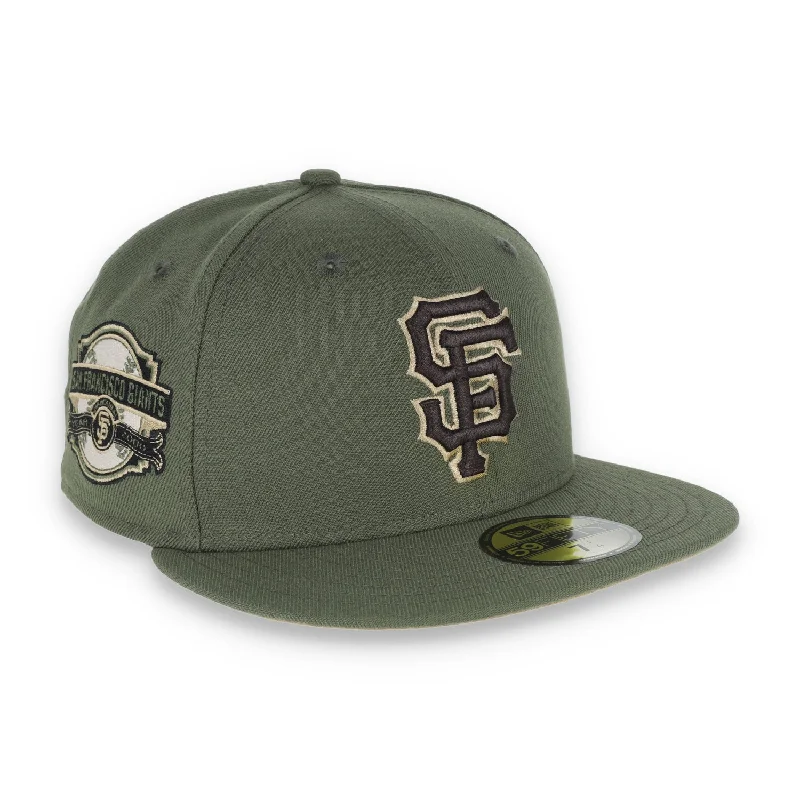 Visor Hat-New Era San Francisco Side Patch 59IFTY Fitted Hat-Olive