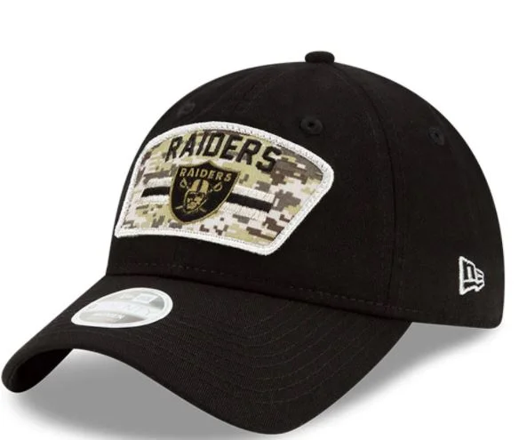 Outdoor Adventure Hat-LAS VEGAS RAIDERS SALUTE TO SERVICE 2021 9TWENTY - BLACK