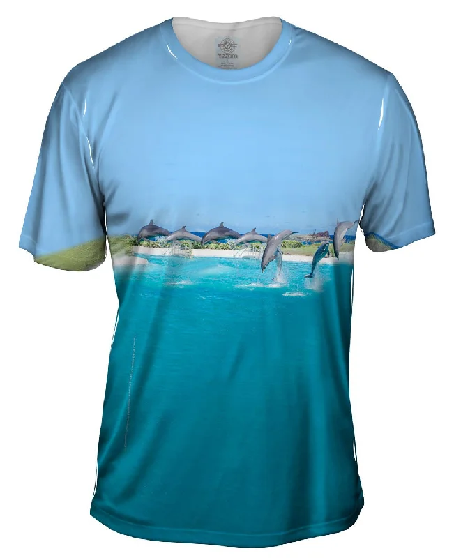 Bold Text T-Shirt-Flipping Dolphin