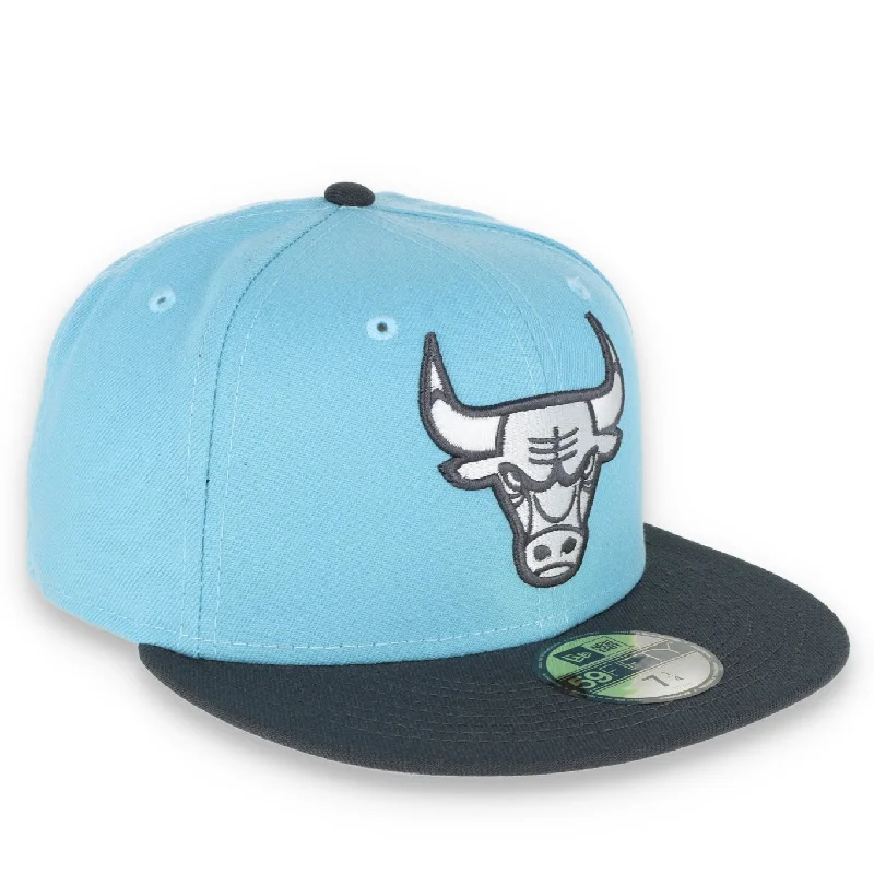 Bucket Style Hat-NEW ERA CHICAGO BULLS COLOR PACK 2TONE 59FIFTY FITTED HAT - BABYBLUE/GREY