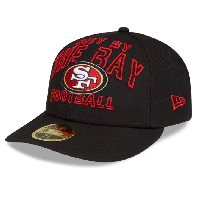 Outdoor Sports Hat-SAN FRANCISCO 49ERS NFL DRAFT ALTERNATE LOW PROFILE 59FIFTY FITTED-BLACK/RED