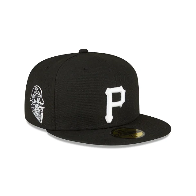 Fun Graphic Hat-NEW ERA PITTSBURGH PIRATES ALL-STAR GAME SIDE PATCH  59FIFTY-BLACK AND WHITE FITTED