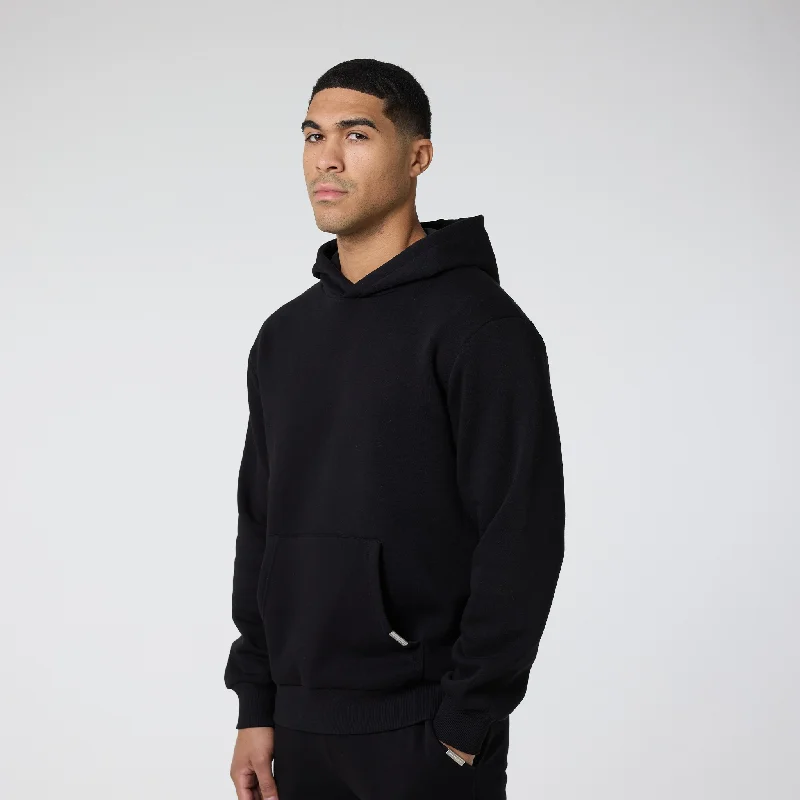 Modern Fit Hoodie-Relaxed Fit Hoodie | Black