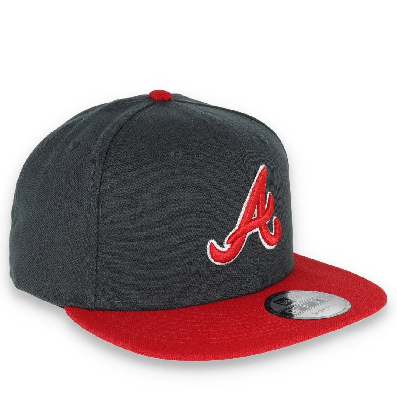 Winter Hat-New Era Atlanta Braves 2-Tone Color Pack 9FIFTY Snapback Hat-Grey/Scarlet