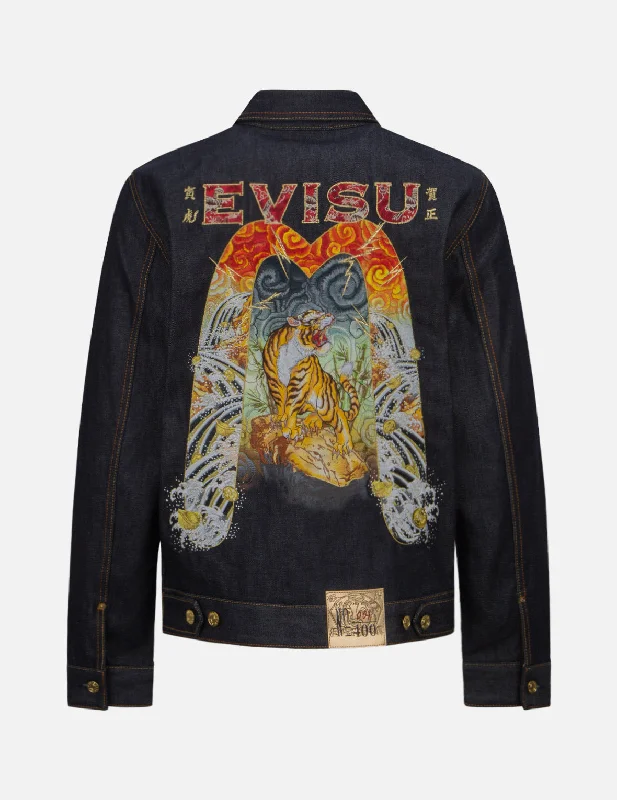 Spring Jacket-2022 Gold Edition Year of the Tiger Denim Jacket