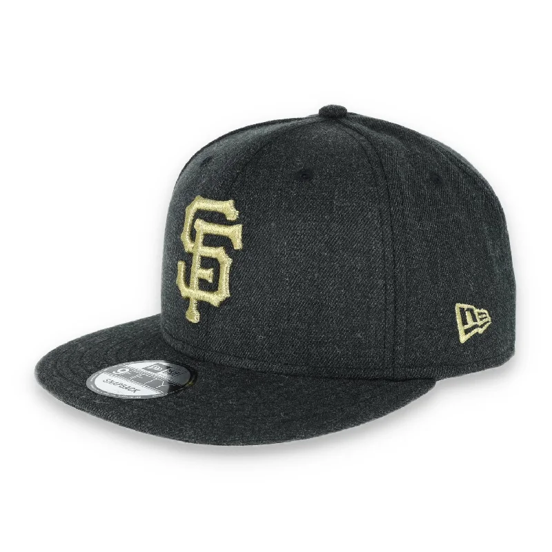 Performance Hat-San Francisco Giants New Era 9FIFTY Adjustable Snapback Hat-Heather Black/Gold