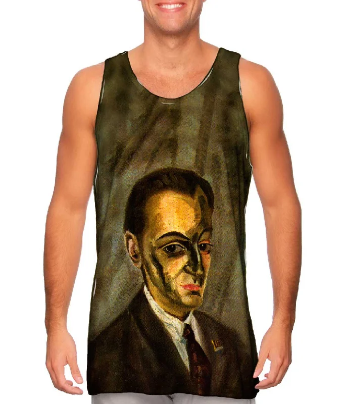 Bold Print Tank-Salvador Dali - "Portrait Of Jose M Torres" (1920)