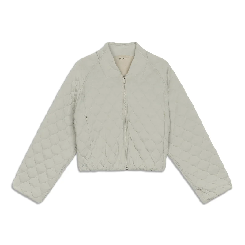 Stretch Jacket-Quilted Bomber Jacket - Resale