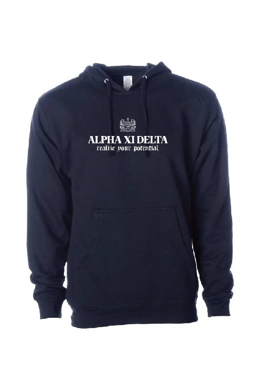 Custom Print Hoodie-Navy Crest Hoodie