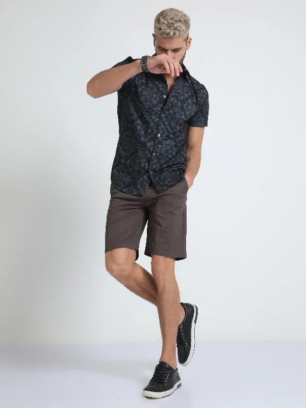 Board Shorts-Modern Twill Dark Grey Shorts