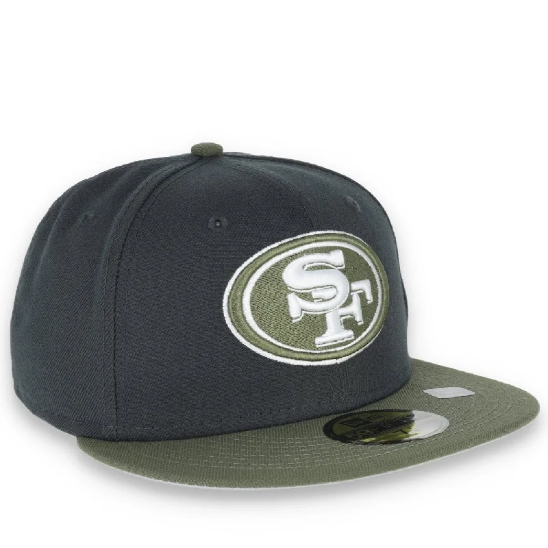 Wool Fedora Hat-NEW ERA SAN FRANCISCO 49ERS 59FIFTY COLOR PACK FITTED -GREY/OLIVE